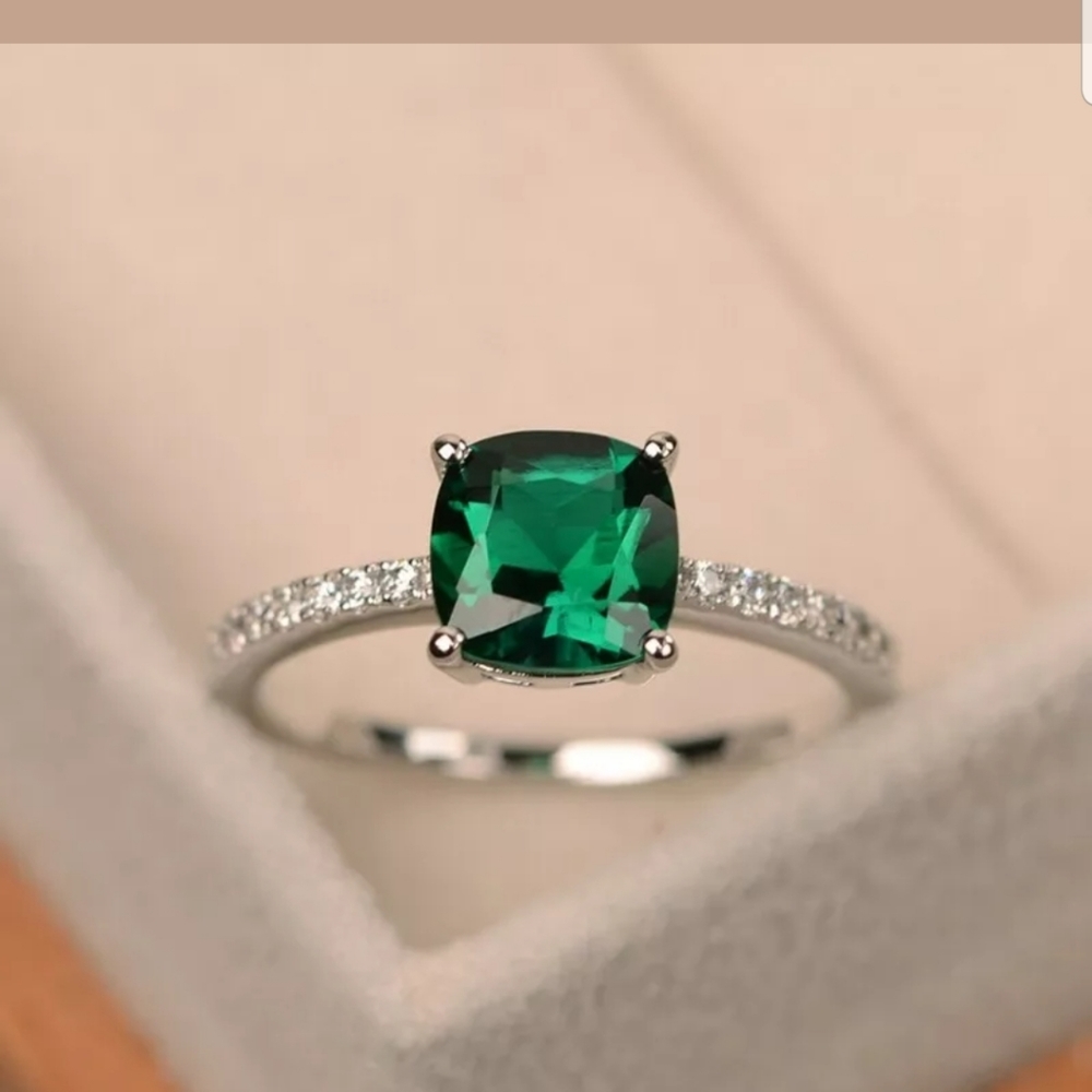 Gorgeous blue&green gemstone S925 rings - Picture 7 of 7